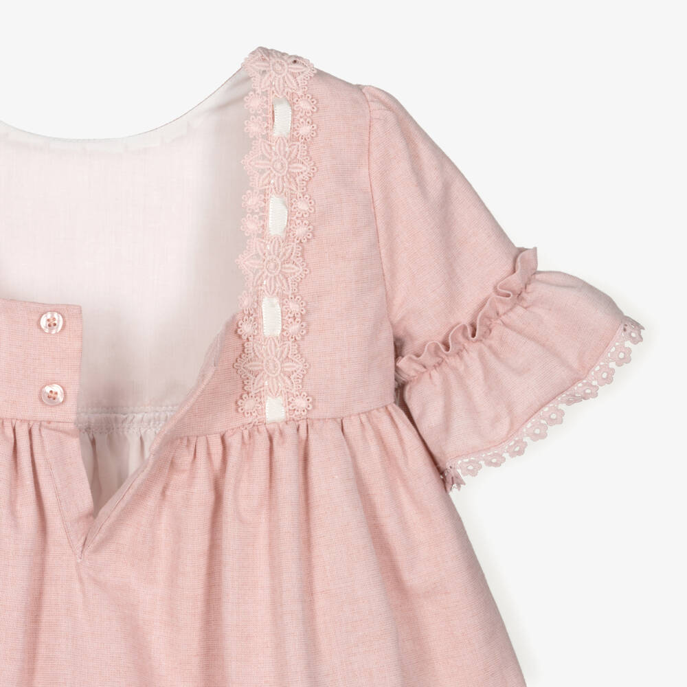 Miranda-Pink Lace Waistband Dress | Childrensalon Outlet