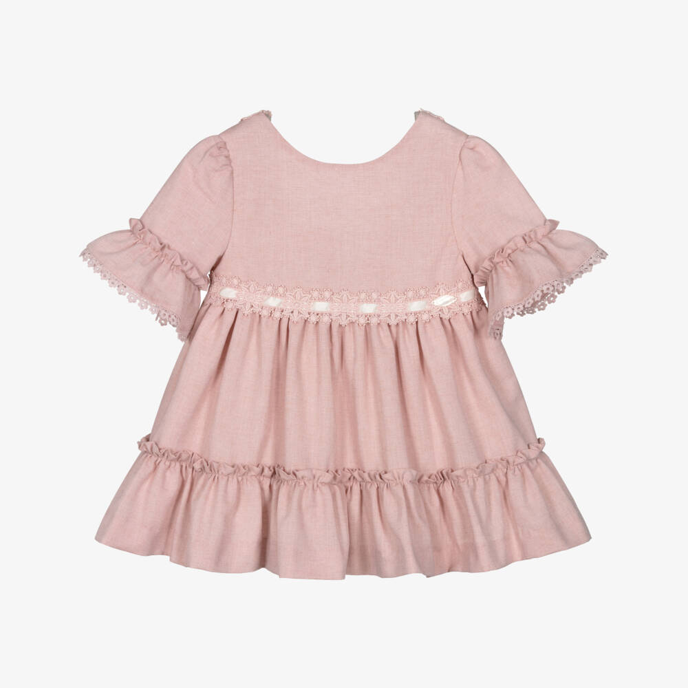 Miranda-Pink  Lace Waistband Dress | Childrensalon Outlet