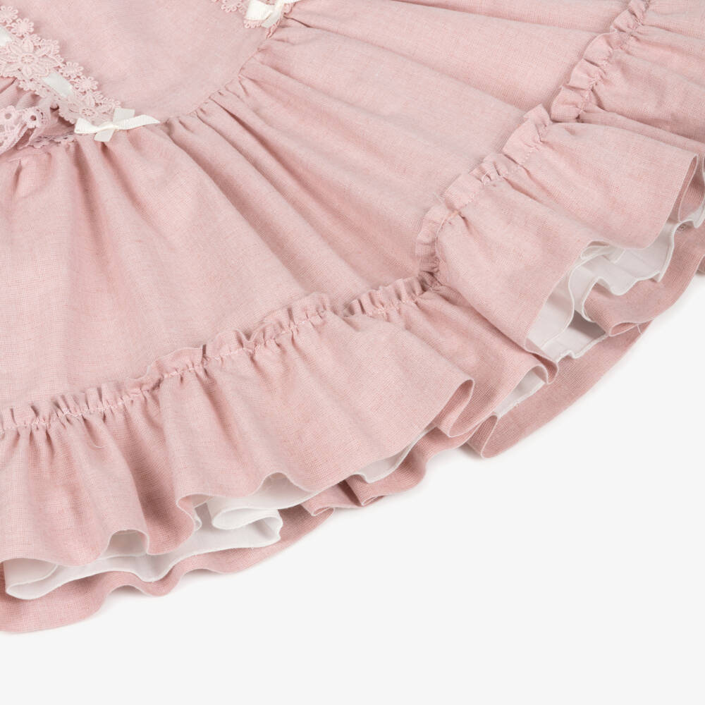 Miranda-Pink Ruffle Sleeves Dress | Childrensalon Outlet