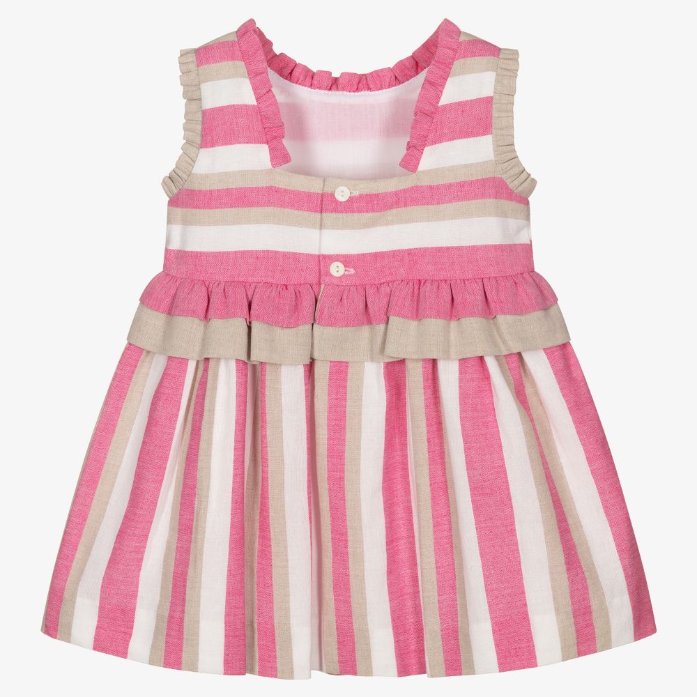 Miranda-Платье в розовую и белую полоску | Childrensalon Outlet