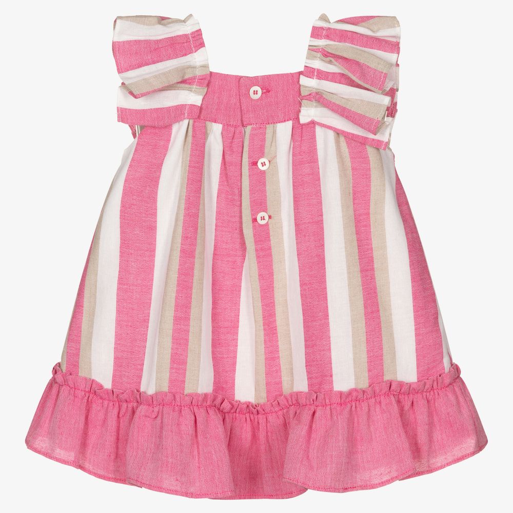 Miranda-Pink & White Striped Dress | Childrensalon Outlet