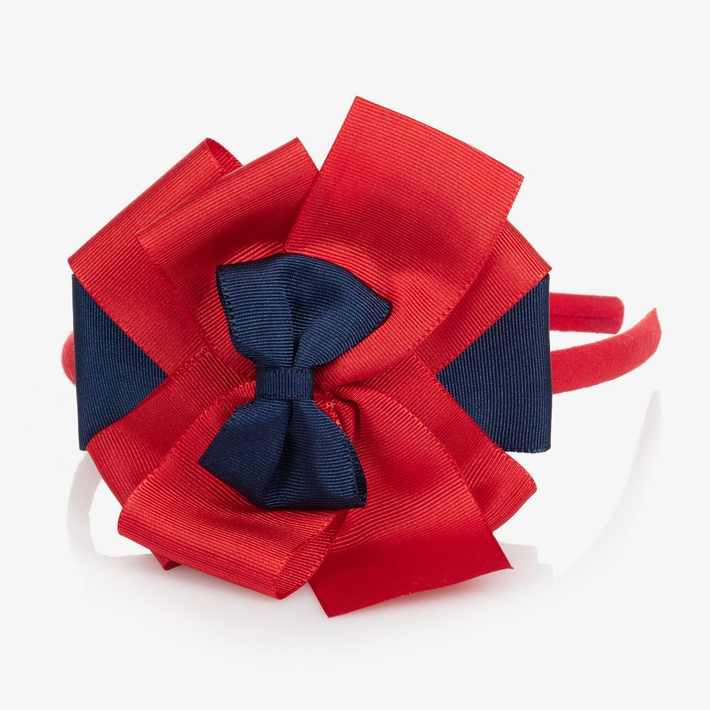 Miranda-Ободок с красно-синим бантом | Childrensalon Outlet