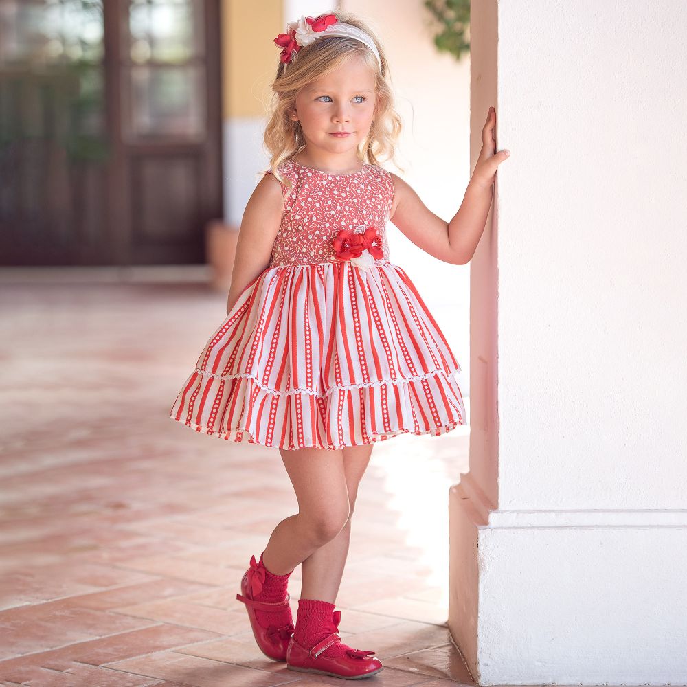 Red and white striped outlet dress