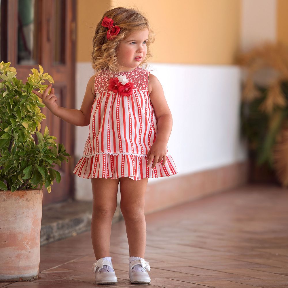 Miranda Red White Striped Dress Childrensalon Outlet