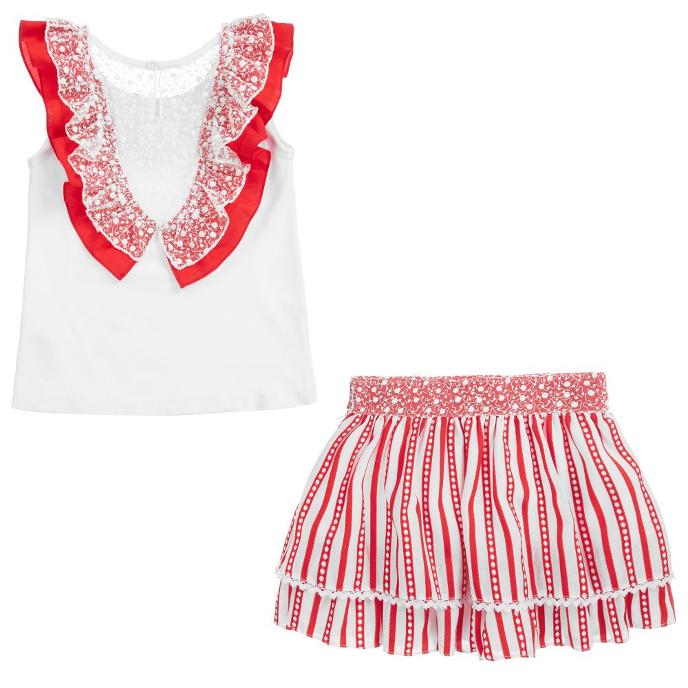 Miranda-Teen Girls Red Skirt Set | Childrensalon Outlet
