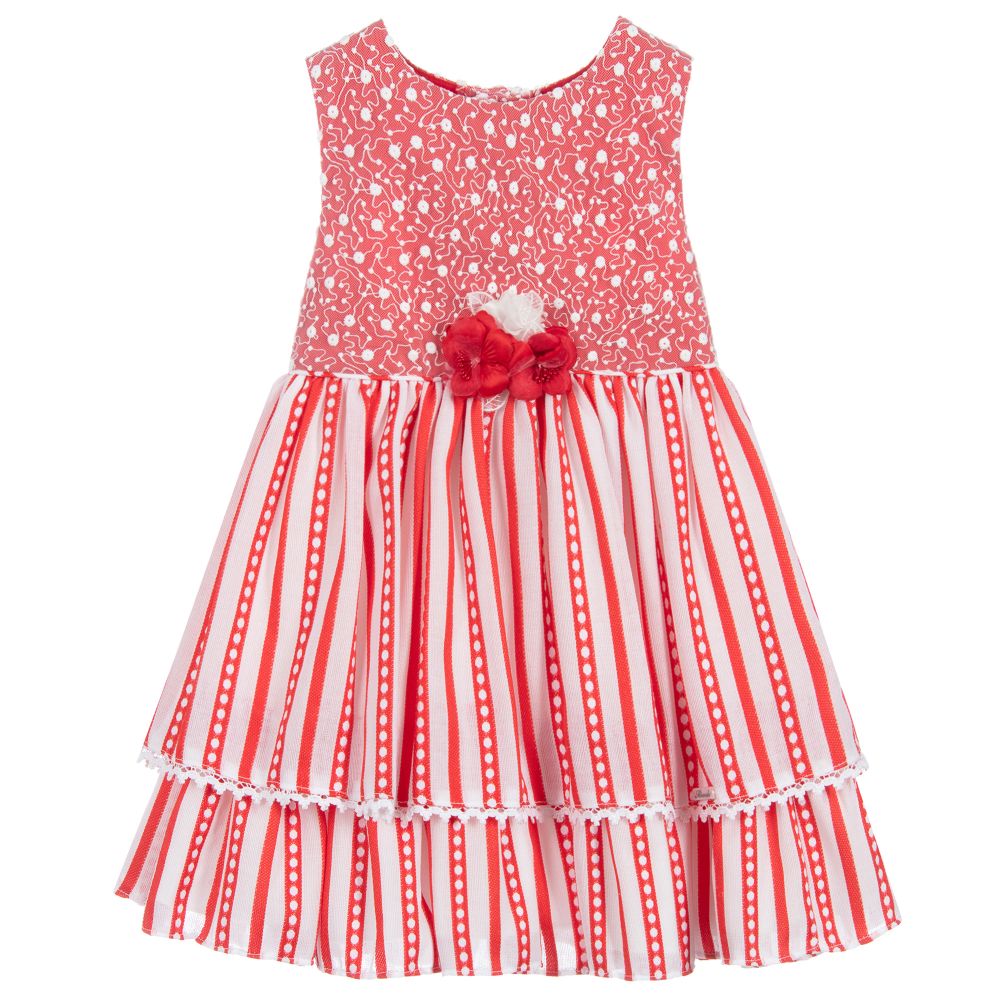 Miranda - Teen Girls Red Striped Dress | Childrensalon