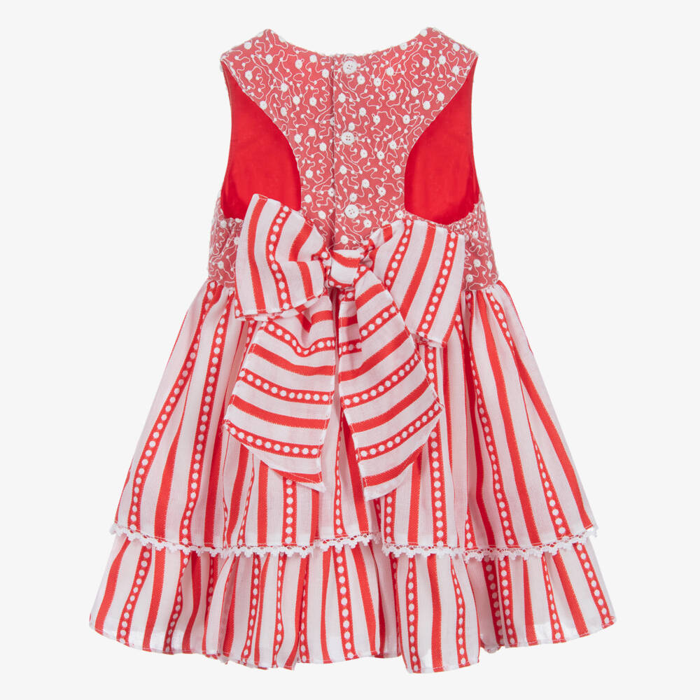 Miranda-Teen Girls Red Striped Dress | Childrensalon Outlet