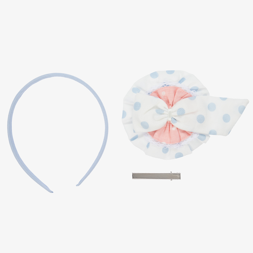 ميراندا-اكسسورات الشعر لون أبيض وأزرق وزهري للبنات | Childrensalon Outlet