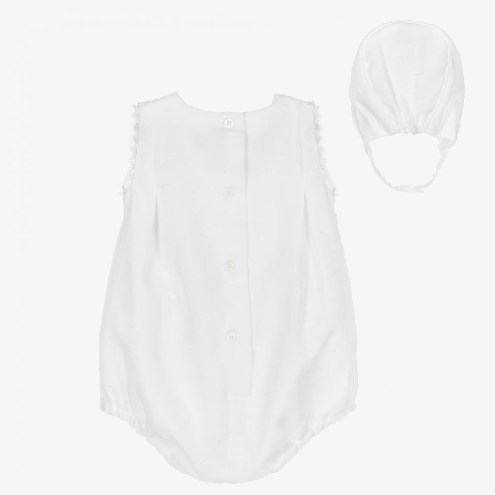 Miranda-White & Blue Lace Shortie  | Childrensalon Outlet