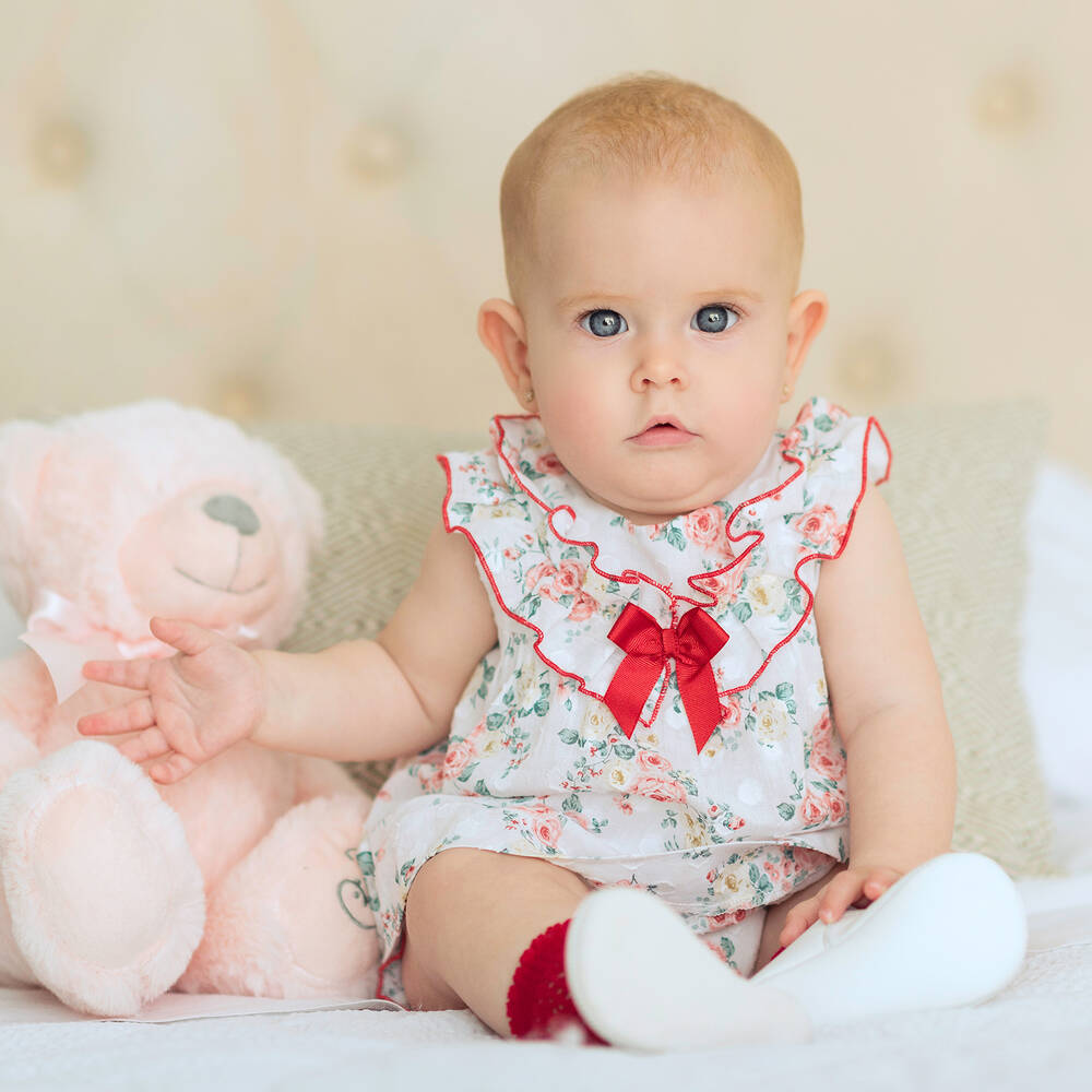White floral baby dress outlet