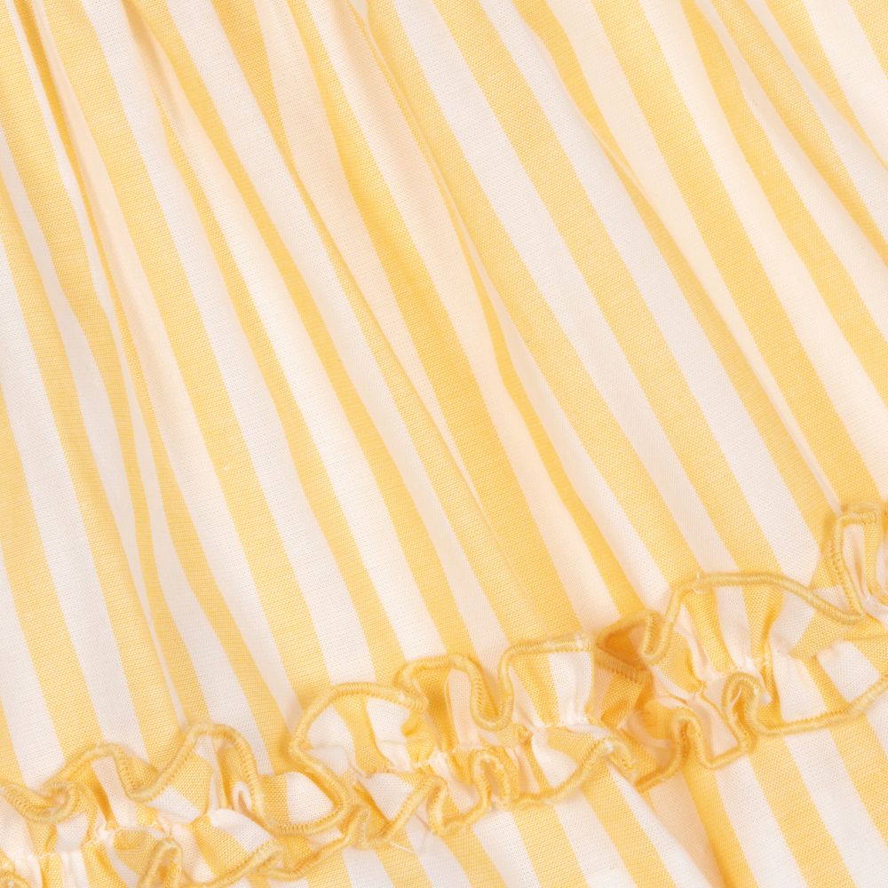 Miranda-Yellow & Blue Cotton Dress Set | Childrensalon Outlet