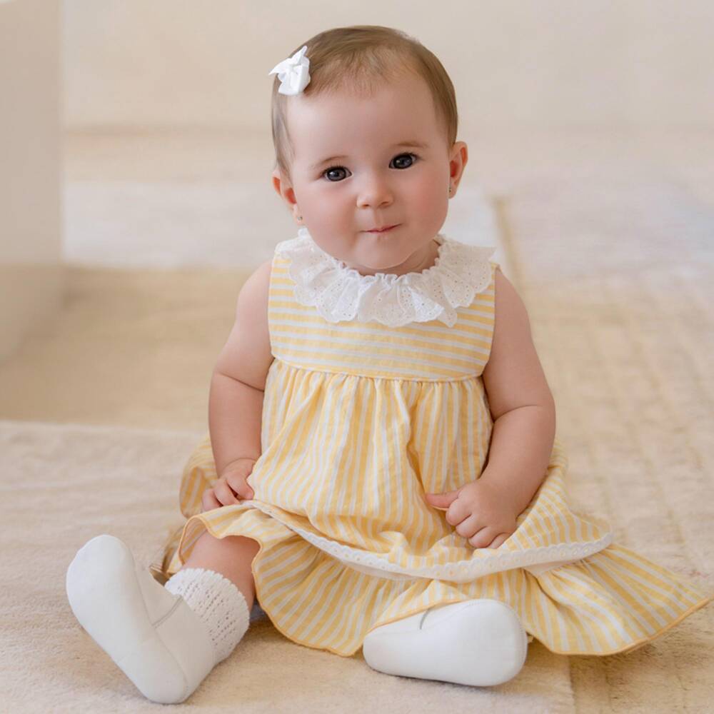 Miranda-Yellow Stripe Dress | Childrensalon Outlet