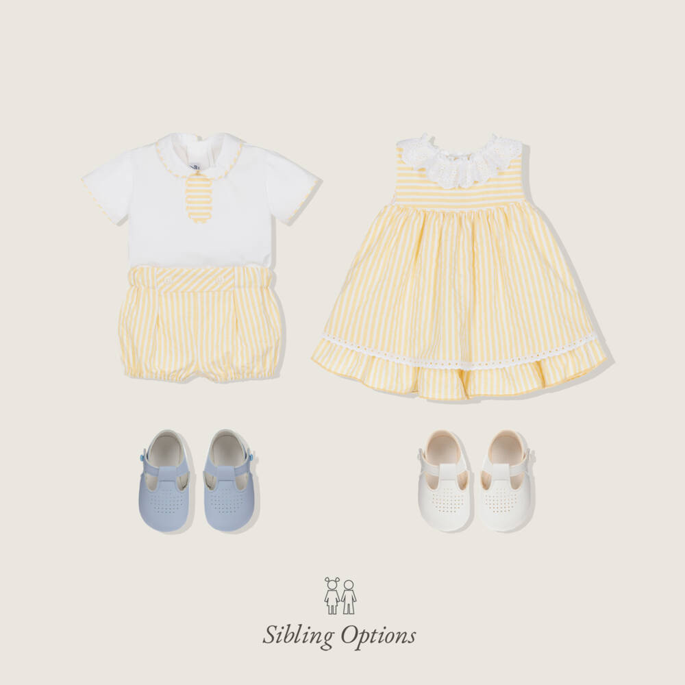 Miranda-Yellow Stripe Dress | Childrensalon Outlet