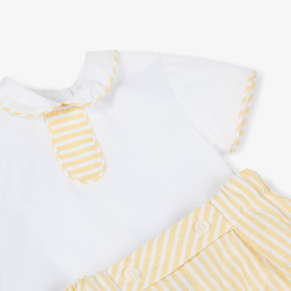 Miranda-Yellow Stripe Short Set | Childrensalon Outlet