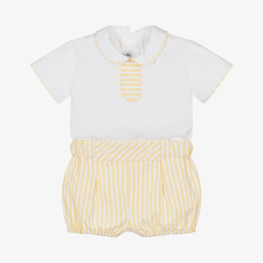 Miranda-Yellow Stripe Short Set | Childrensalon Outlet