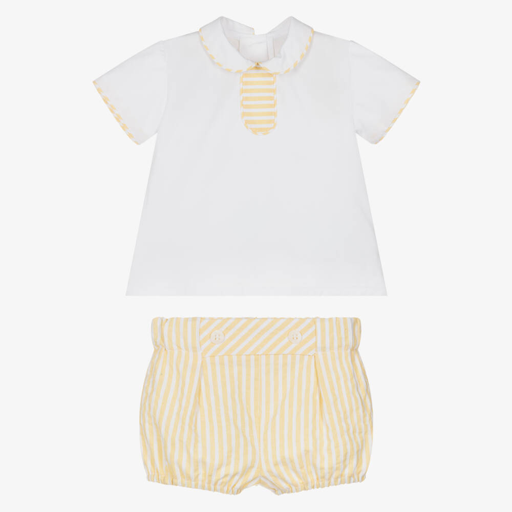 Miranda-Yellow Stripe Short Set | Childrensalon Outlet