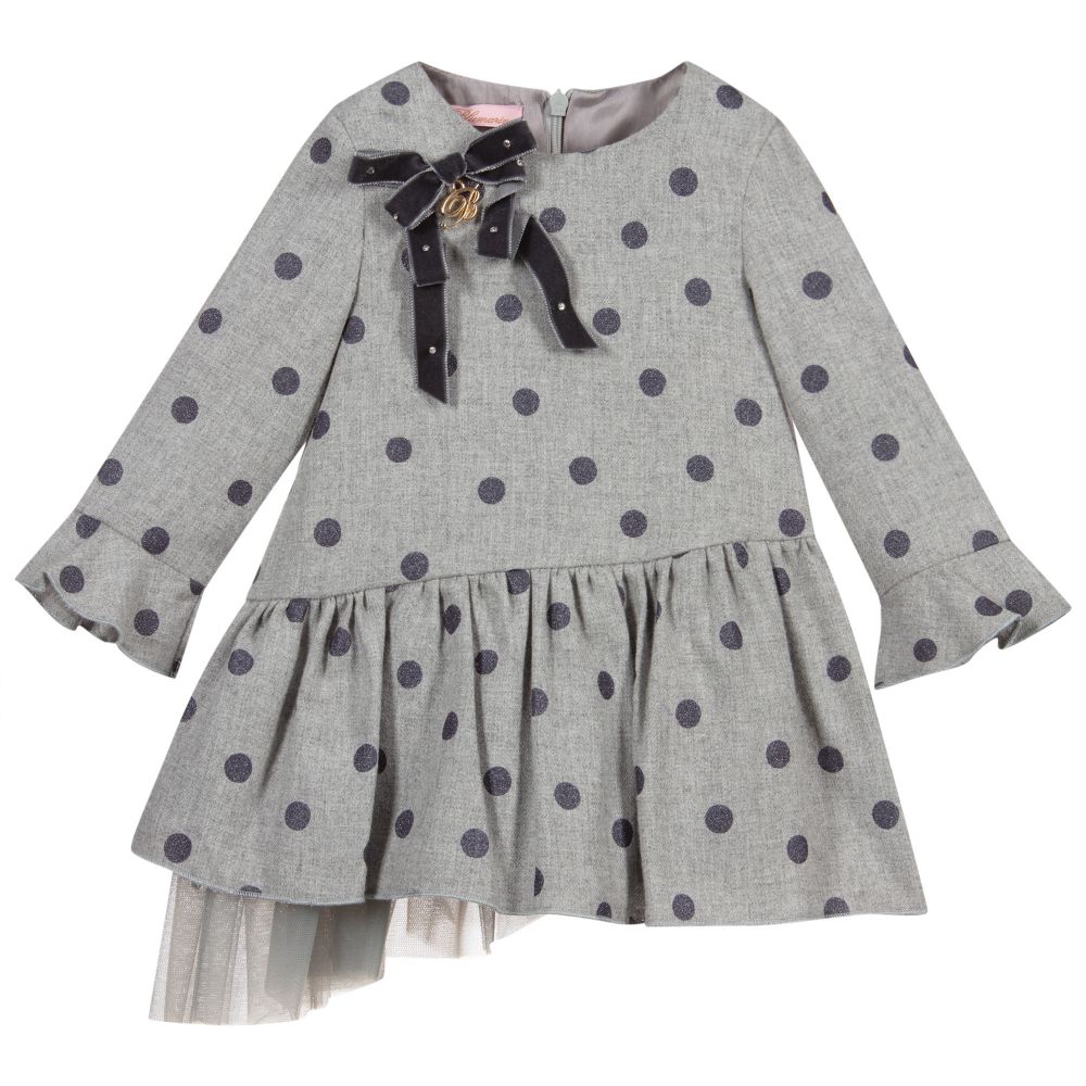 Miss Blumarine - Baby Girls Grey Dress | Childrensalon