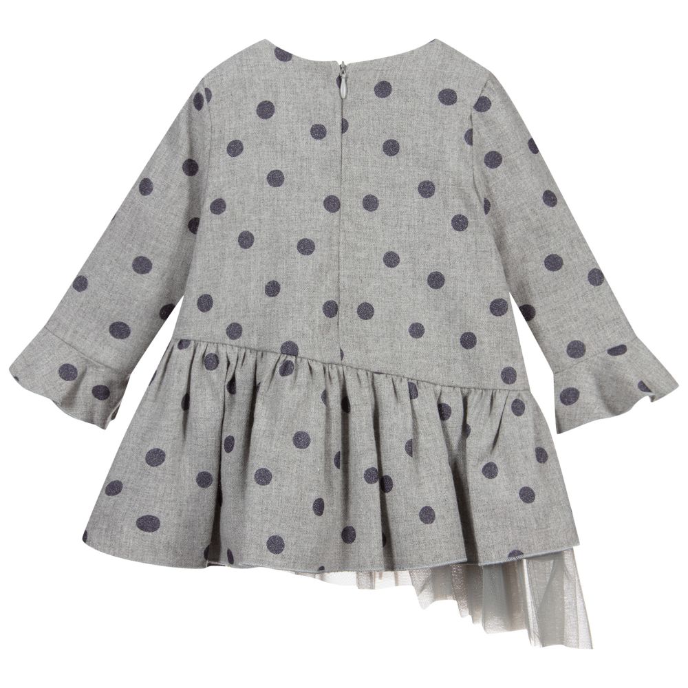 Miss Blumarine - Baby Girls Grey Dress | Childrensalon Outlet