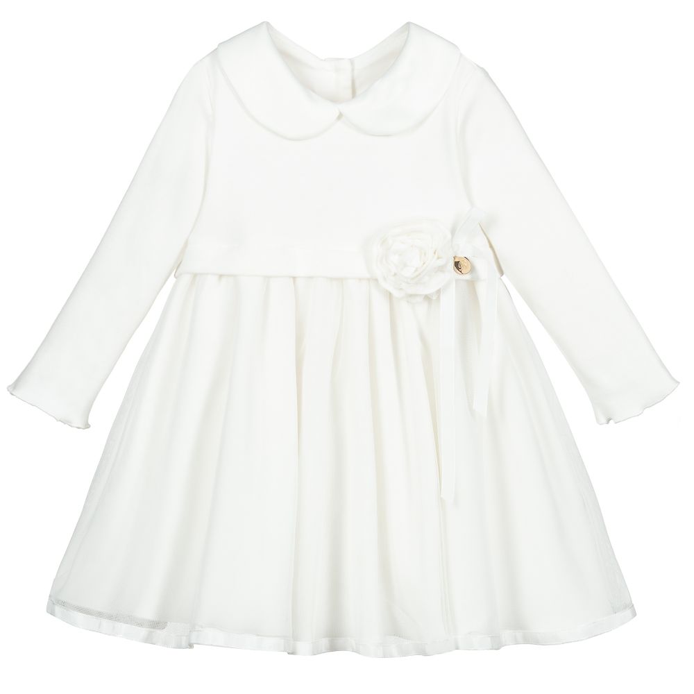 Miss Blumarine - Baby Girls Ivory Dress | Childrensalon