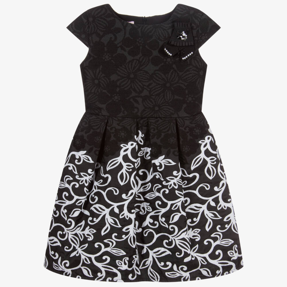 Miss Blumarine-Girls Black & White Dress | Childrensalon Outlet