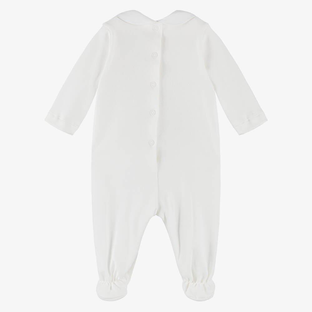 Miss Blumarine-Ivory Cotton Babygrow | Childrensalon Outlet