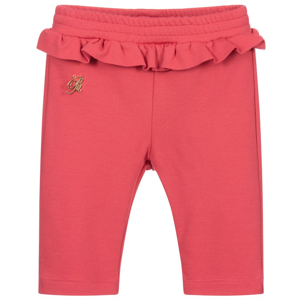 Miss Blumarine - Pink Jersey Baby Leggings | Childrensalon