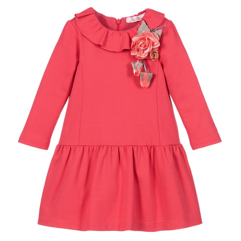 Miss Blumarine - Pink Viscose Jersey Dress | Childrensalon