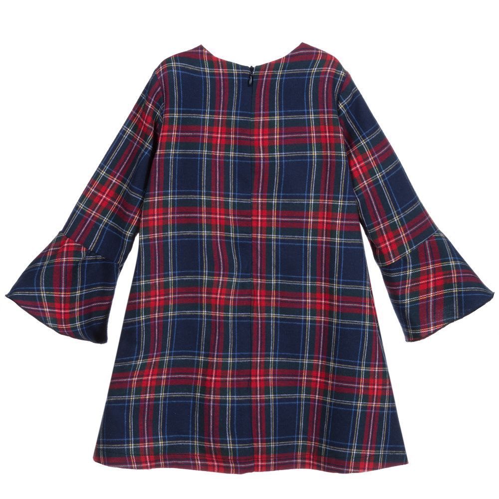 Miss Blumarine-Red & Blue Tartan Dress | Childrensalon Outlet