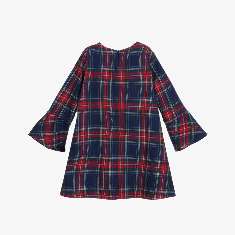 Miss Blumarine-Red & Blue Tartan Dress | Childrensalon Outlet