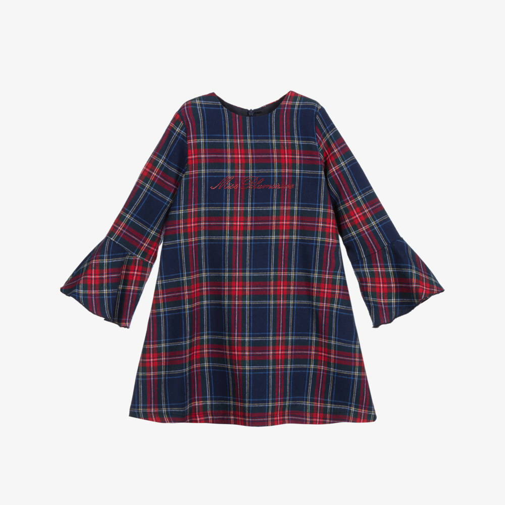Miss Blumarine-Red & Blue Tartan Dress | Childrensalon Outlet
