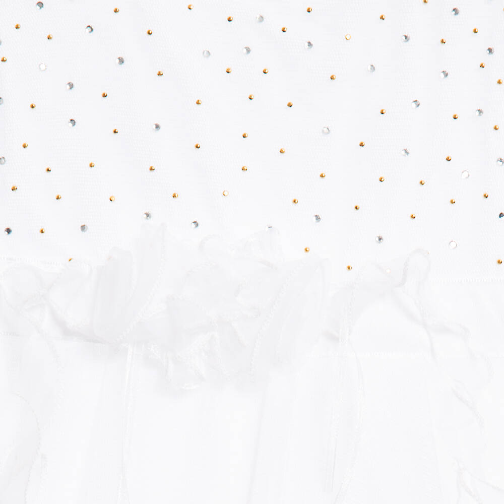 Miss Blumarine-White Ceremony Baby Gown & Headband Set | Childrensalon Outlet