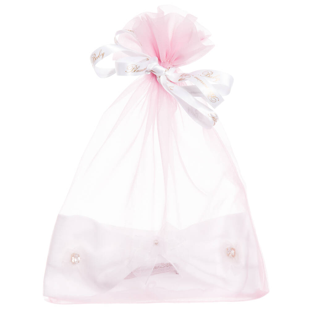 Miss Blumarine-White Ceremony Baby Gown & Headband Set | Childrensalon Outlet