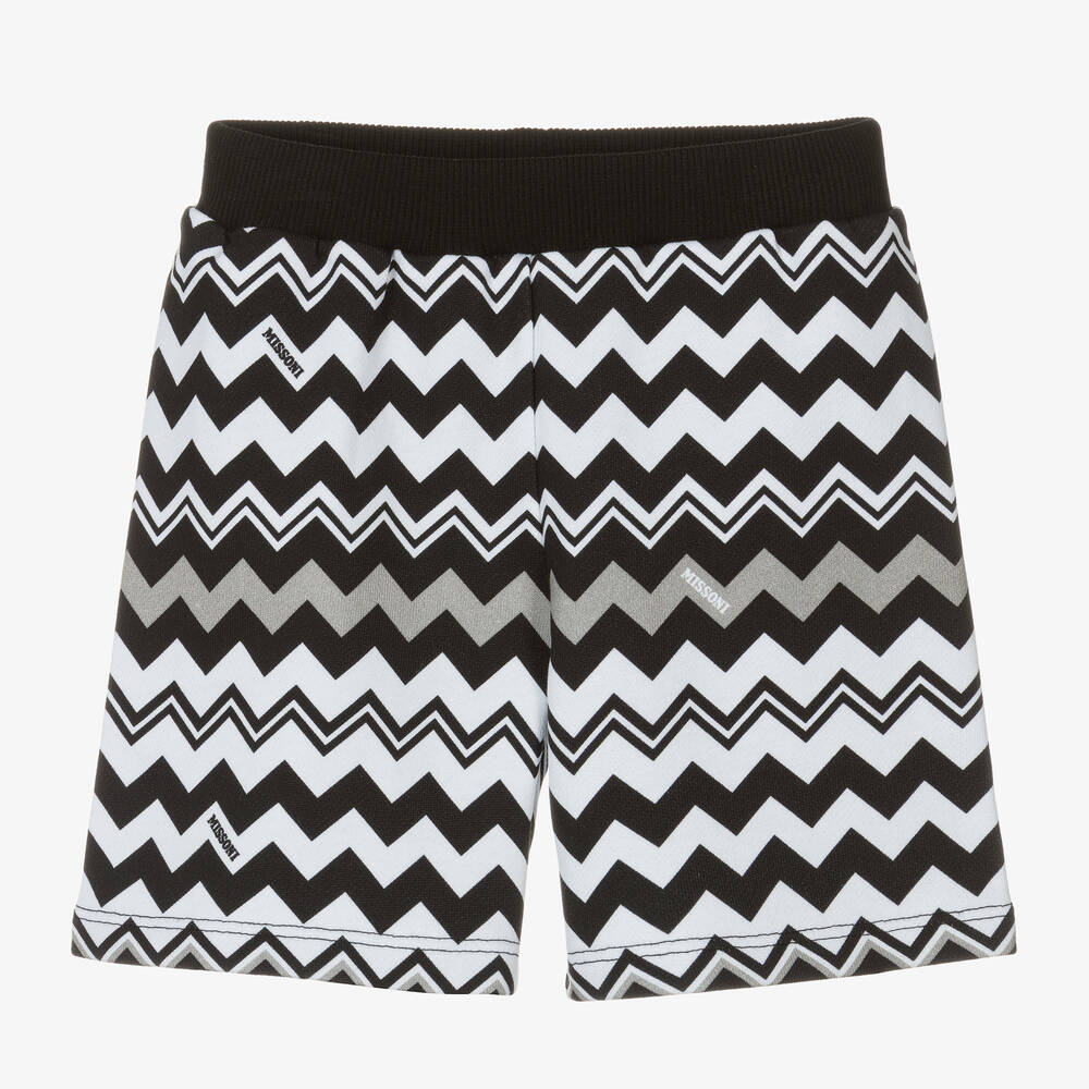 Missoni - Baby Boys Black Zigzag Organic Cotton Shorts | Childrensalon