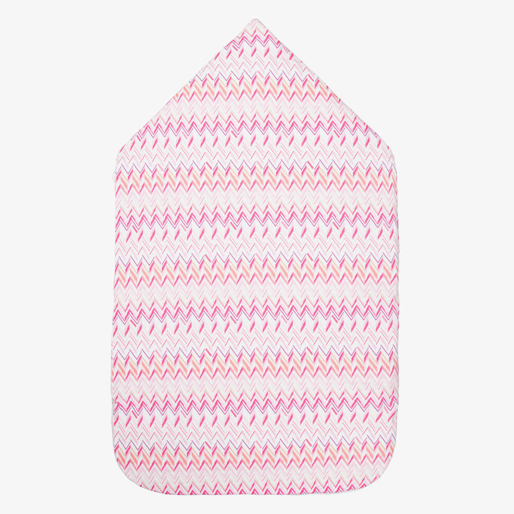 Missoni-Baby Girls Pink Zigzag Padded Cotton Nest (80cm) | Childrensalon Outlet
