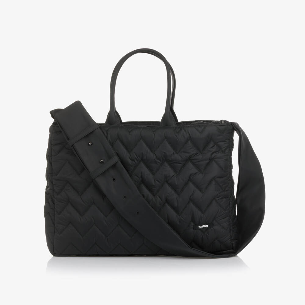 Missoni-Black Quilted Zigzag Changing Bag (42cm) | Childrensalon Outlet