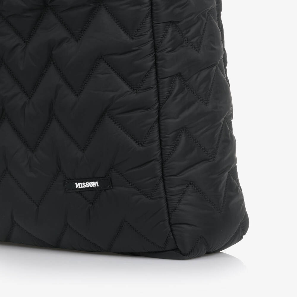Missoni-Black Quilted Zigzag Changing Bag (42cm) | Childrensalon Outlet