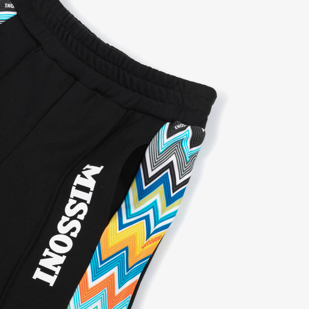 Missoni-Boys Black Zigzag Accent Shorts | Childrensalon Outlet