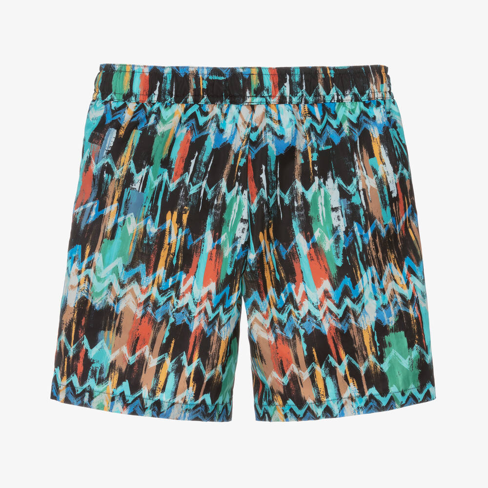 Missoni-Boys Blue Zigzag Swim Shorts | Childrensalon Outlet