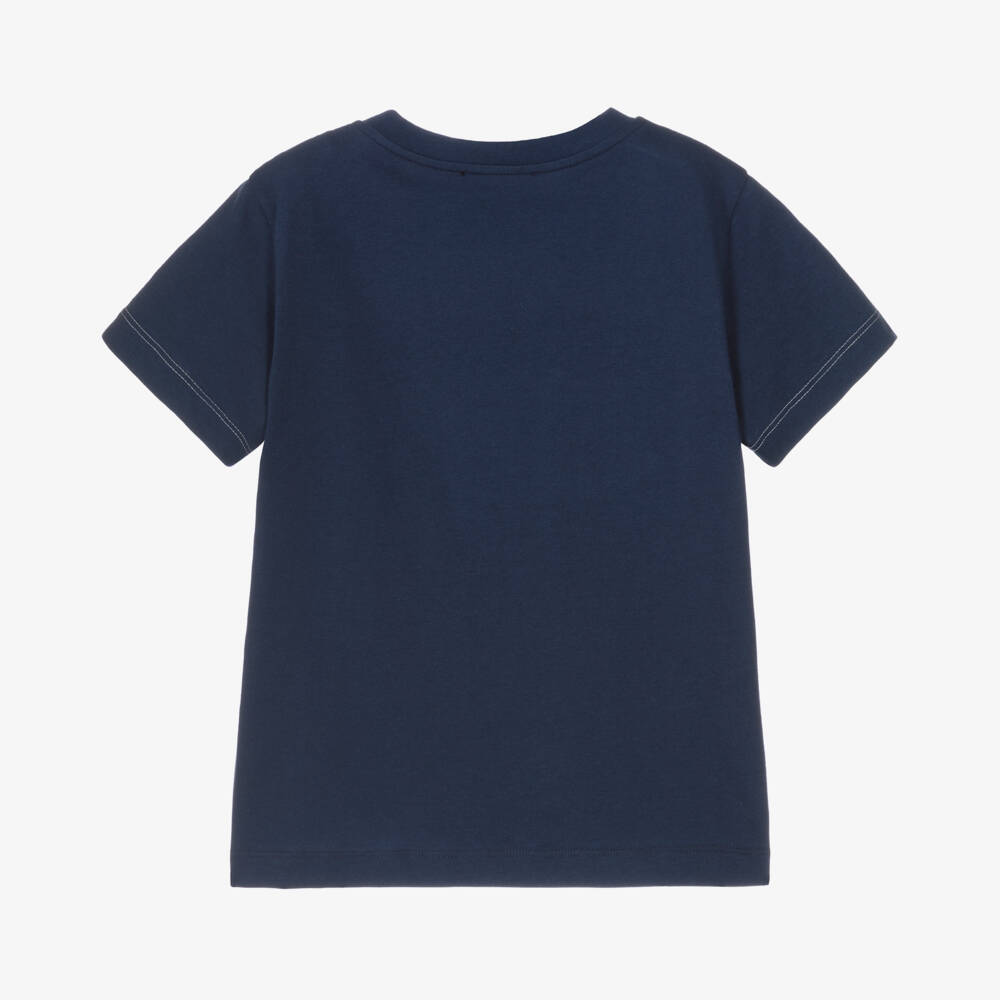 Missoni-Boys Cotton Blue Logo Tee | Childrensalon Outlet