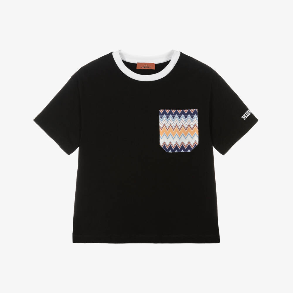Missoni-Boys Cotton Top with Zigzag Accent | Childrensalon Outlet
