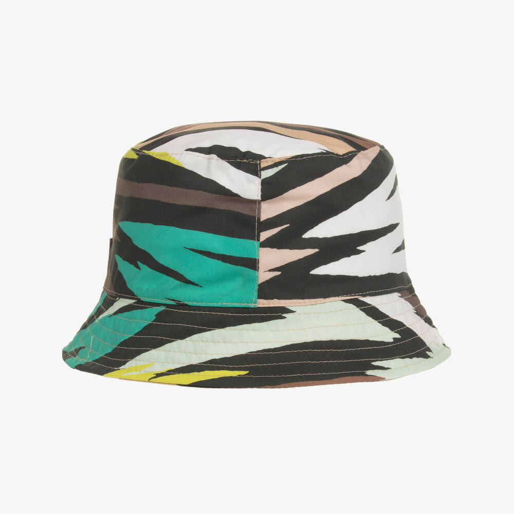 Missoni-قبعة قطن عضوي لون أخضر وبني للأولاد | Childrensalon Outlet