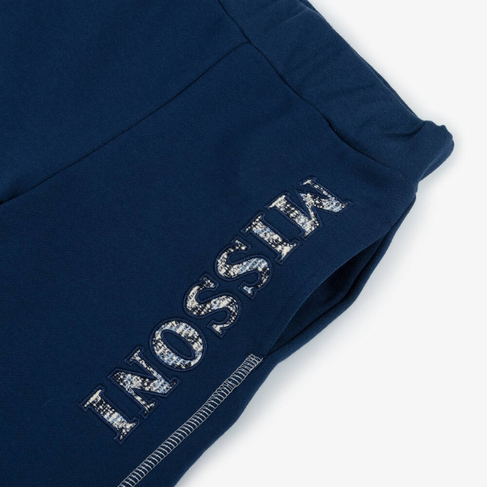Missoni-Boys Navy Cotton Tweed Shorts | Childrensalon Outlet