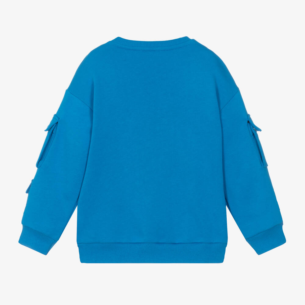 Missoni-Boys Organic Cotton Blue Jumper | Childrensalon Outlet
