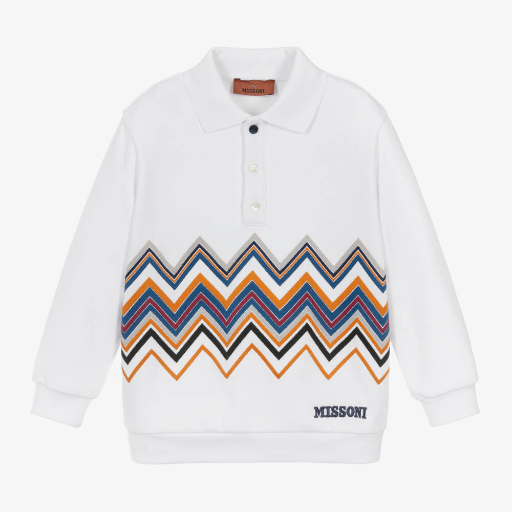 Missoni-Boys Organic Cotton Zigzag Jumper | Childrensalon Outlet