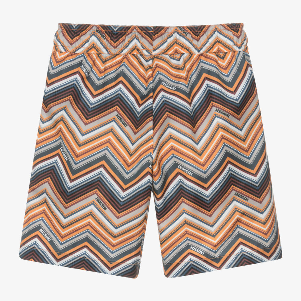 ميسوني-شورت سباحة زيغ زاغ لون برتقالي للأولاد | Childrensalon Outlet
