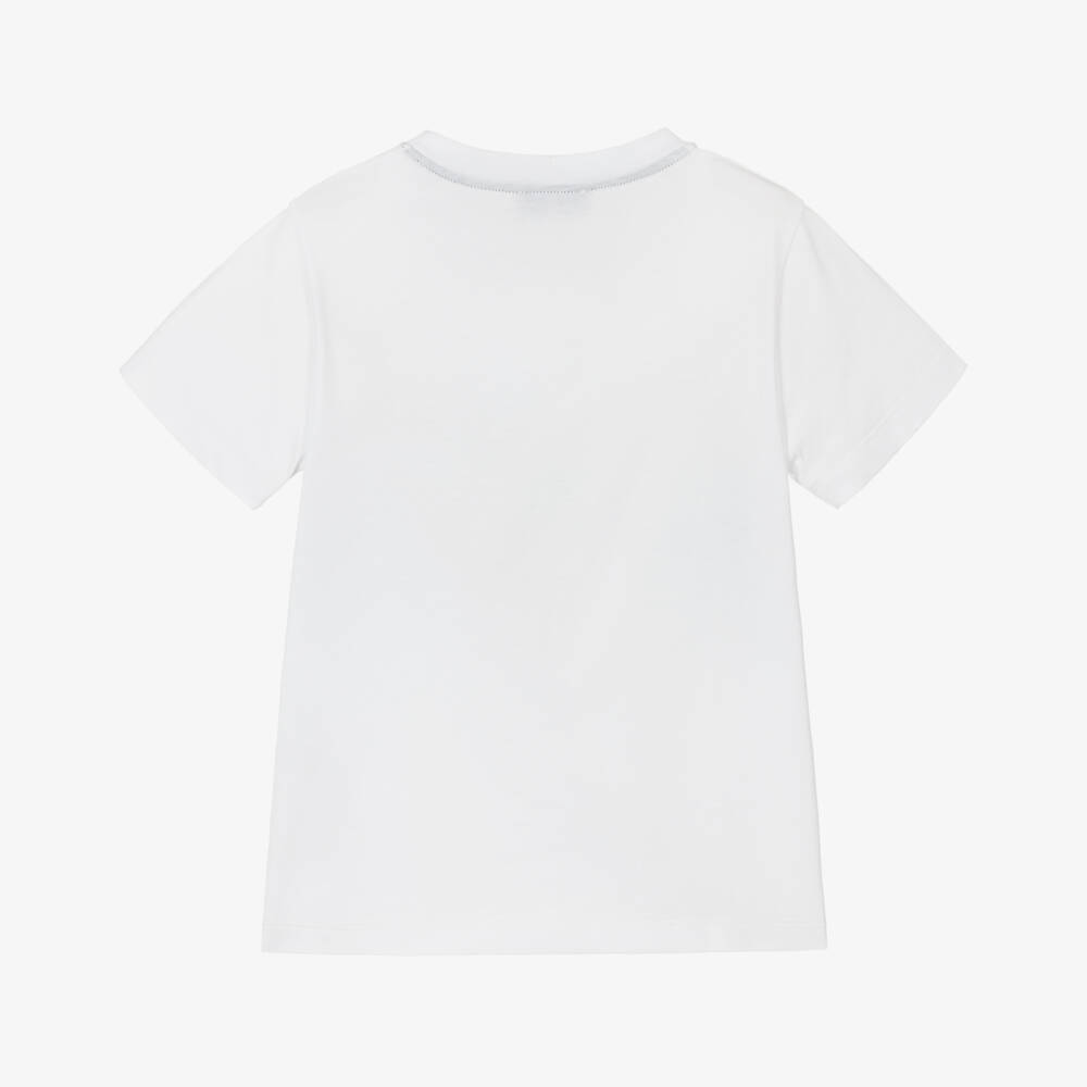 Missoni-Boys White Organic Zigzag Tee | Childrensalon Outlet