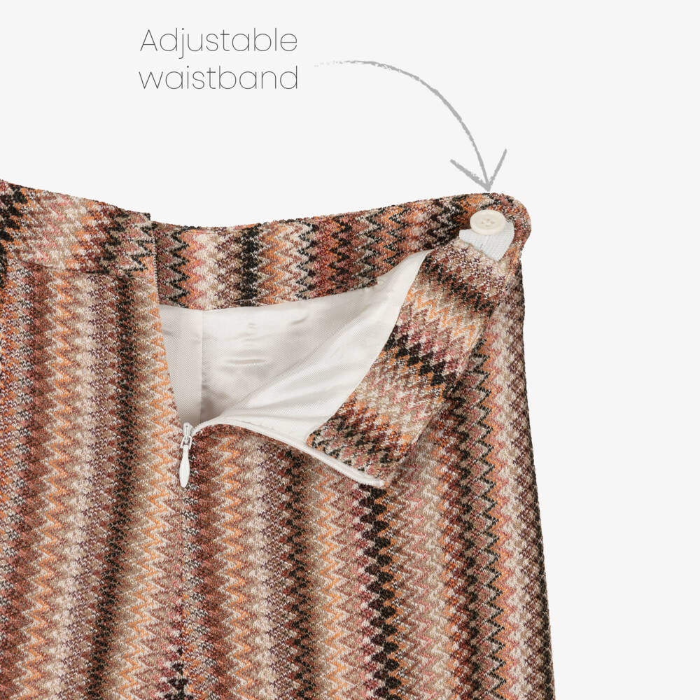 Missoni-بنطلون محبوك بيج بني للبنات | Childrensalon Outlet