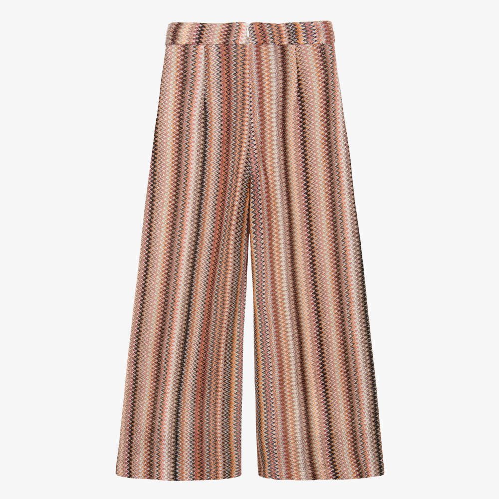 Missoni-بنطلون محبوك بيج بني للبنات | Childrensalon Outlet