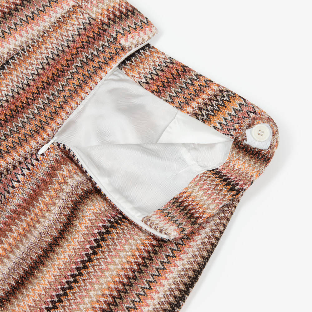 Missoni-بنطلون محبوك بيج بني للبنات | Childrensalon Outlet