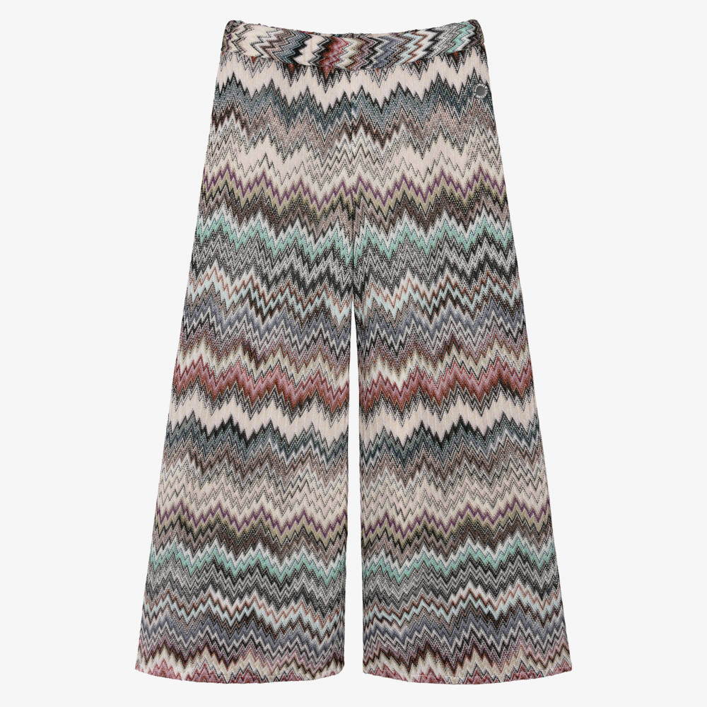 Missoni-Бежевые вязаные брюки зигзаг для девочек | Childrensalon Outlet
